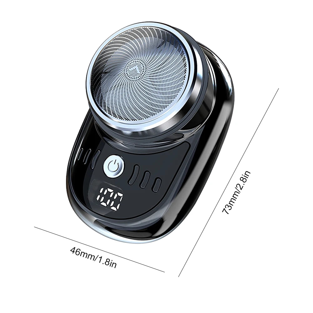 "Ultra-Compact Electric Travel Shaver for Men – Waterproof & Rechargeable"