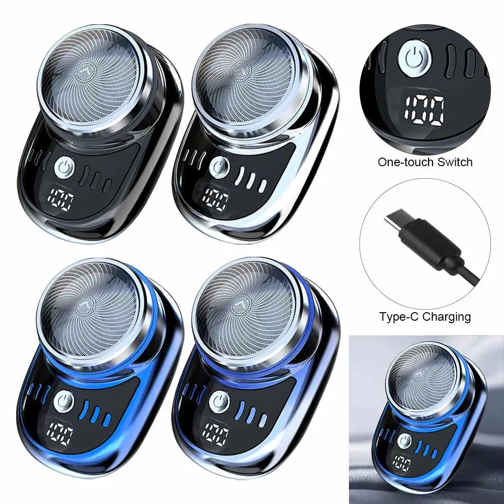 "Ultra-Compact Electric Travel Shaver for Men – Waterproof & Rechargeable"