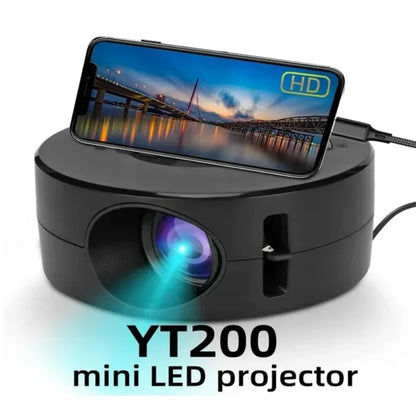 "YT200 Smart HD Projector – Auto Focus, 1080P Decoding, Portable Home & Outdoor Cinema"