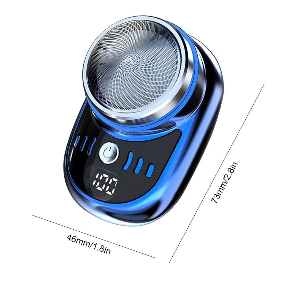 "Ultra-Compact Electric Travel Shaver for Men – Waterproof & Rechargeable"