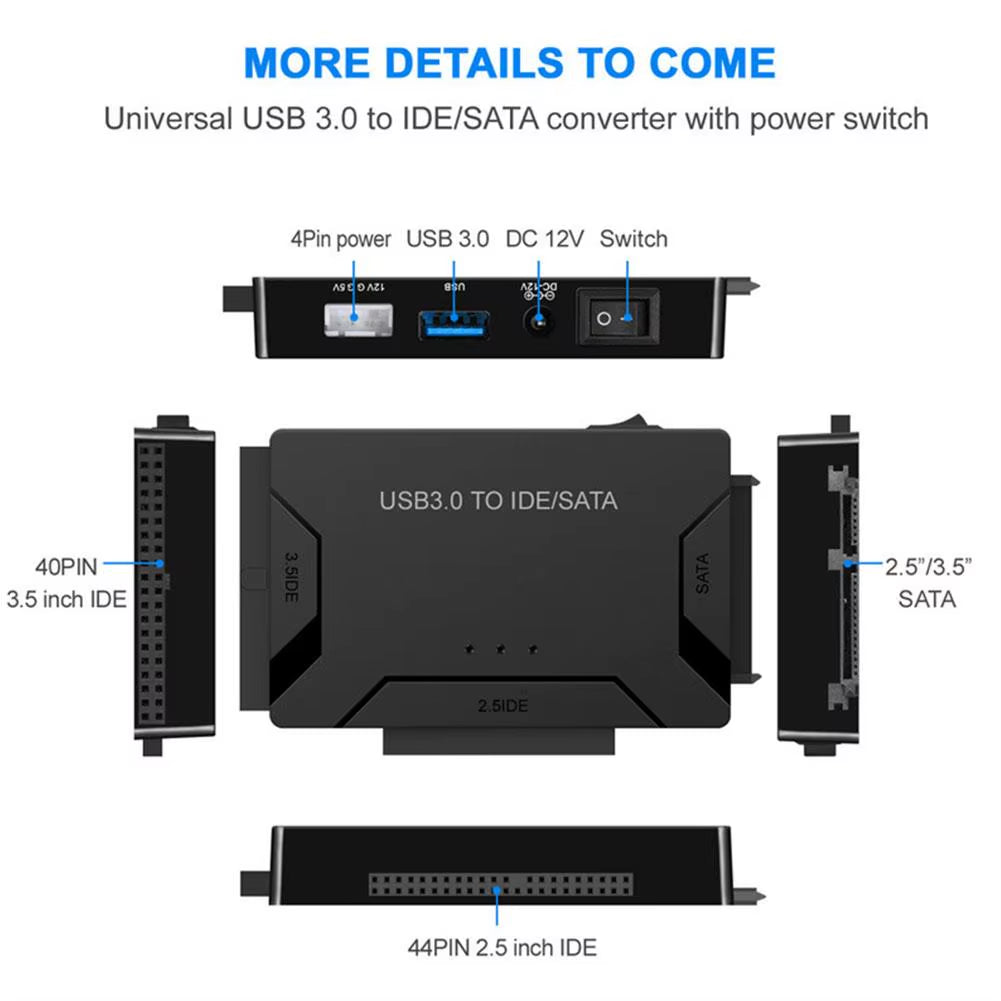 New Zilkee Ultra Recovery Converter USB 3.0 Sata HDD SSD Hard Disk Drive Data Transfer Converter SATA Adapter Cable Adapter