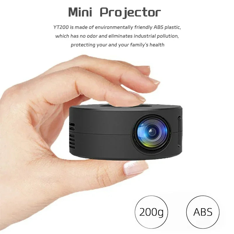 "YT200 Smart HD Projector – Auto Focus, 1080P Decoding, Portable Home & Outdoor Cinema"